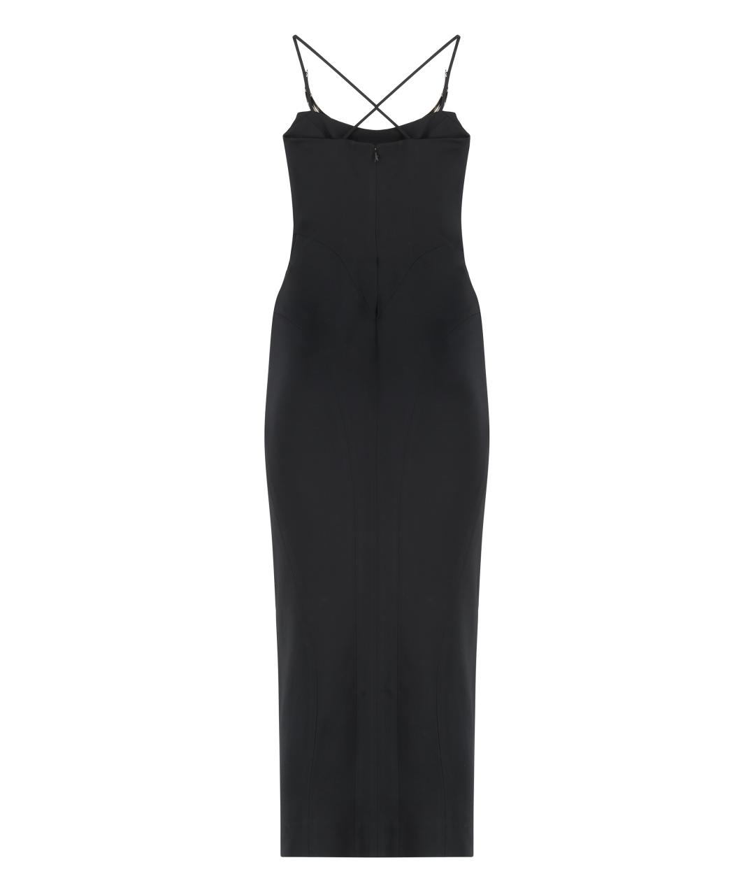 MUGLER Черное вискозное вечернее платье, фото 2