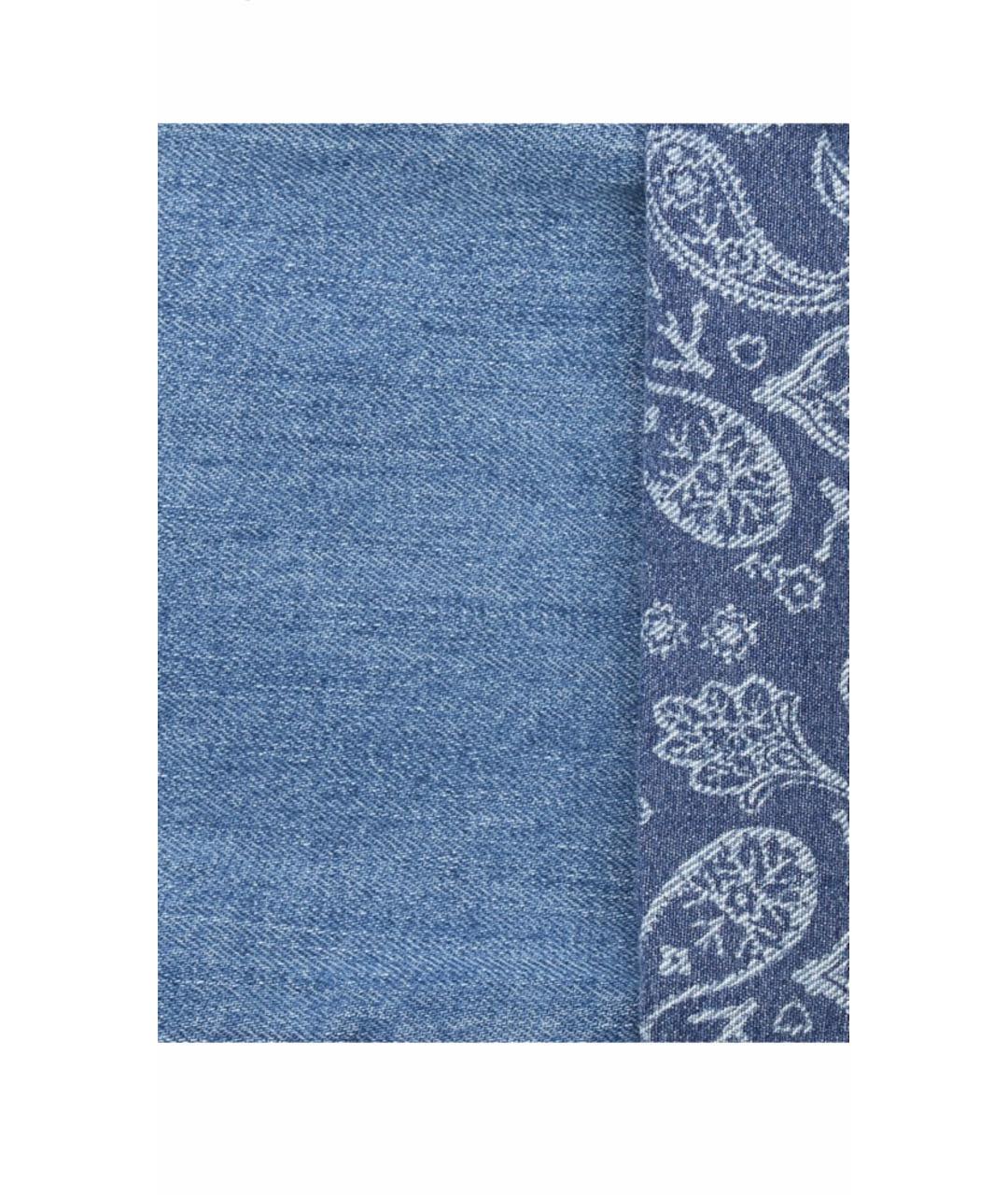 ISAIA Голубые хлопковые прямые джинсы, фото 5