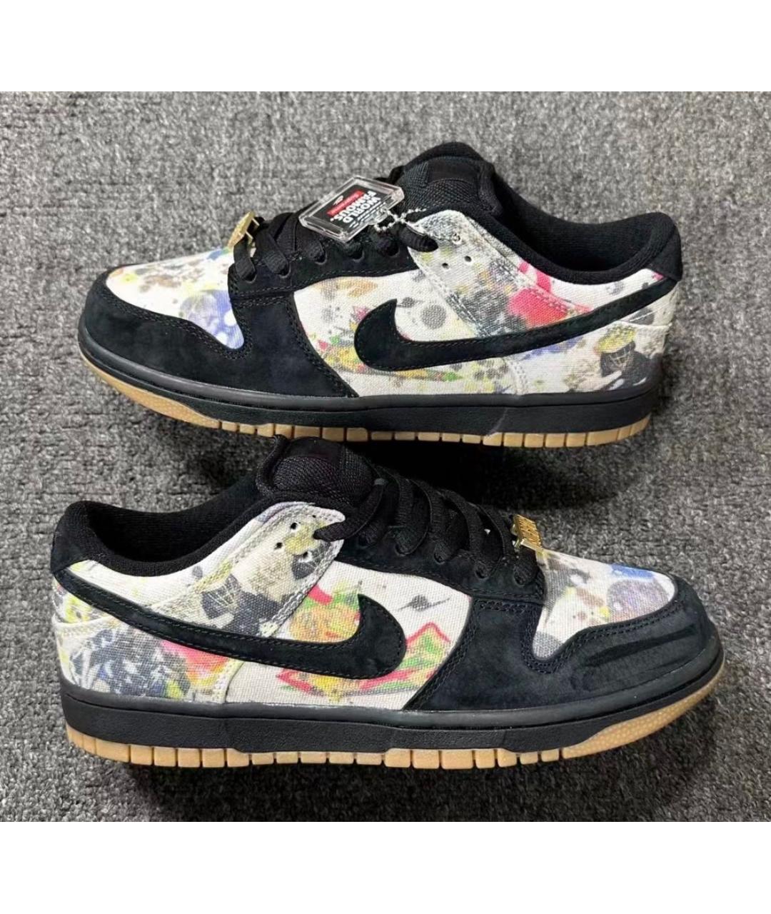 NIKE Мульти замшевые низкие кроссовки / кеды, фото 2