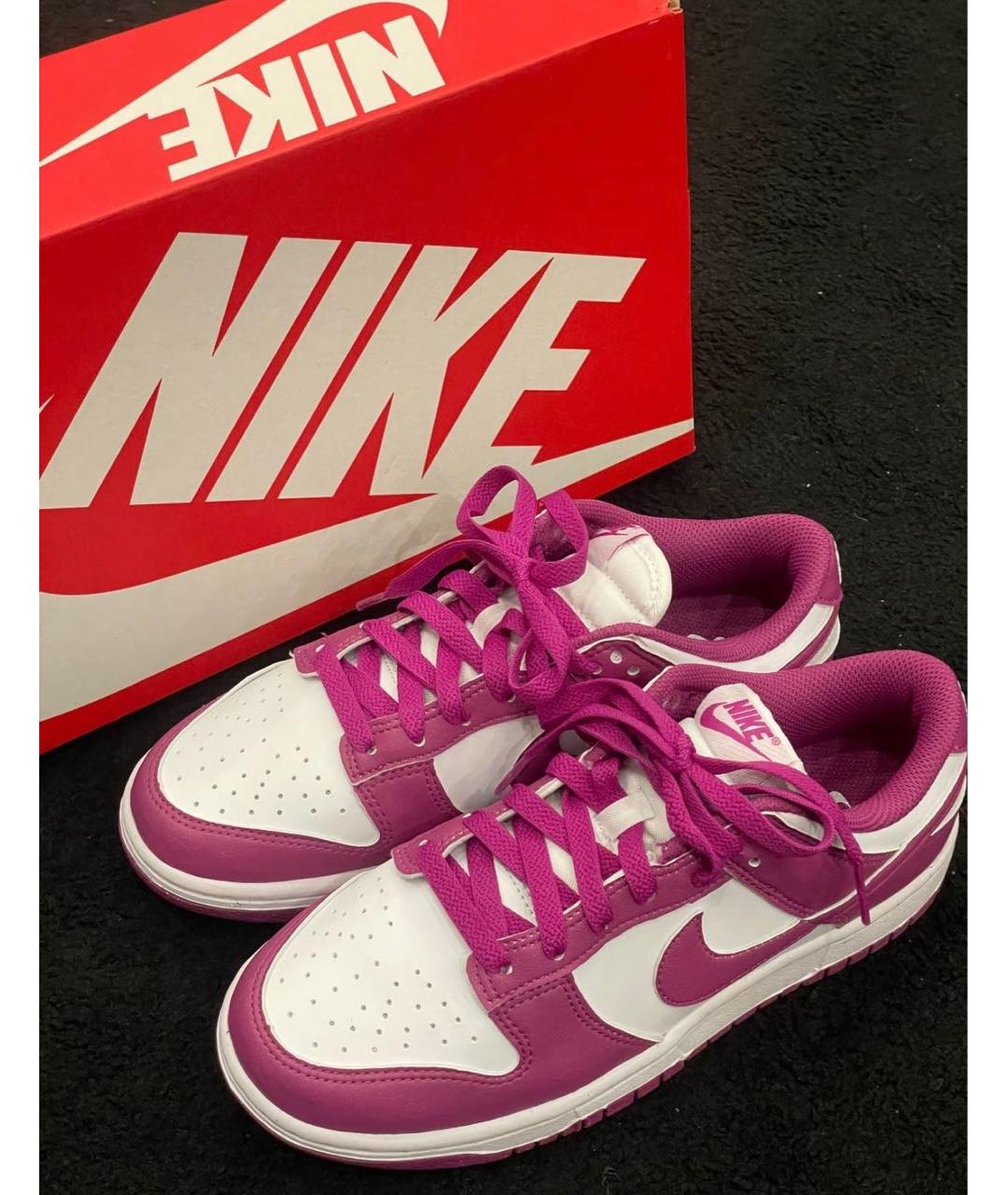 NIKE Фуксия кожаные кроссовки, фото 2