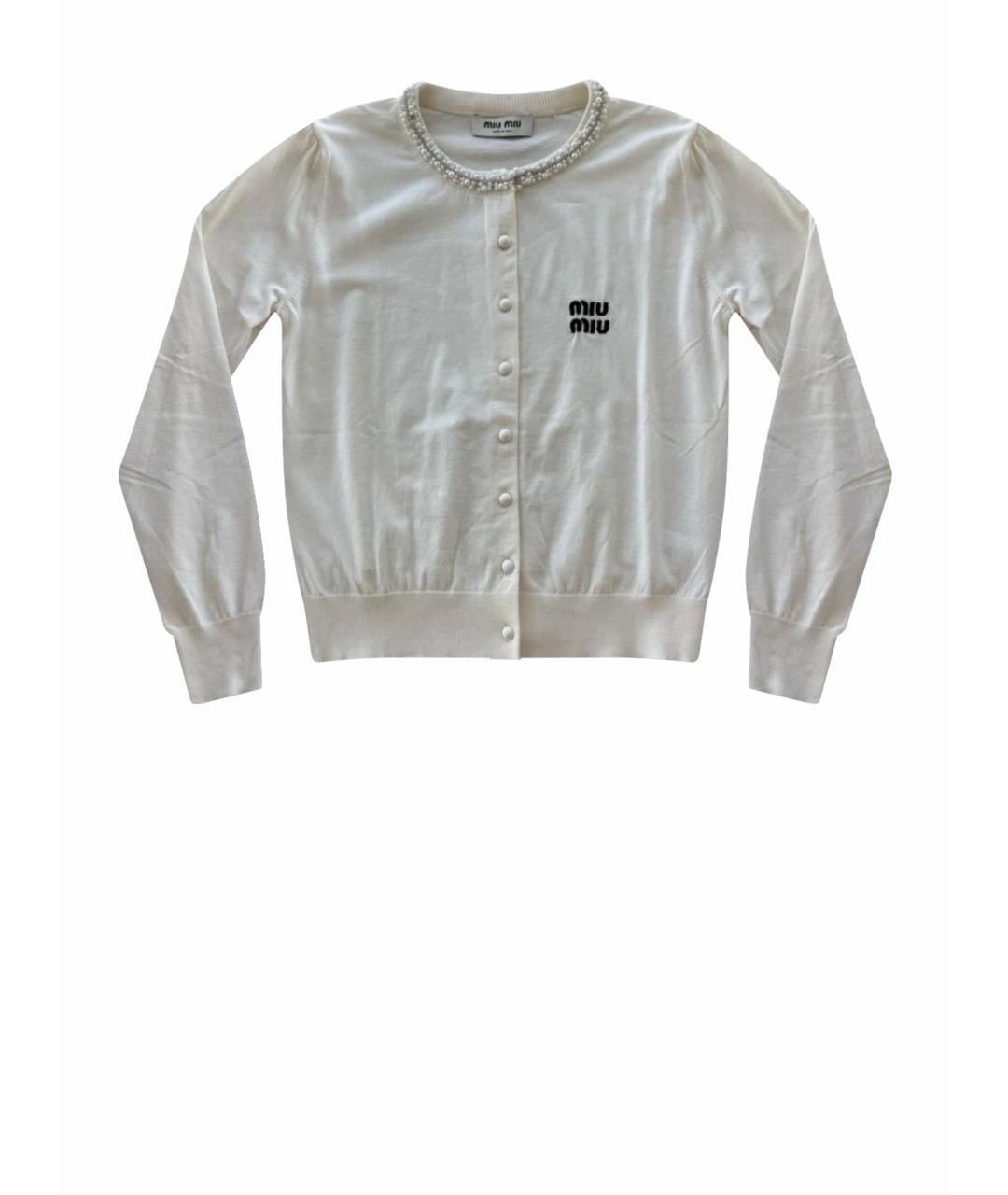 MIU MIU Белый кардиган, фото 1
