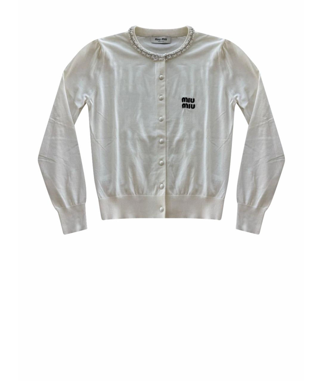 MIU MIU Белый кардиган, фото 5
