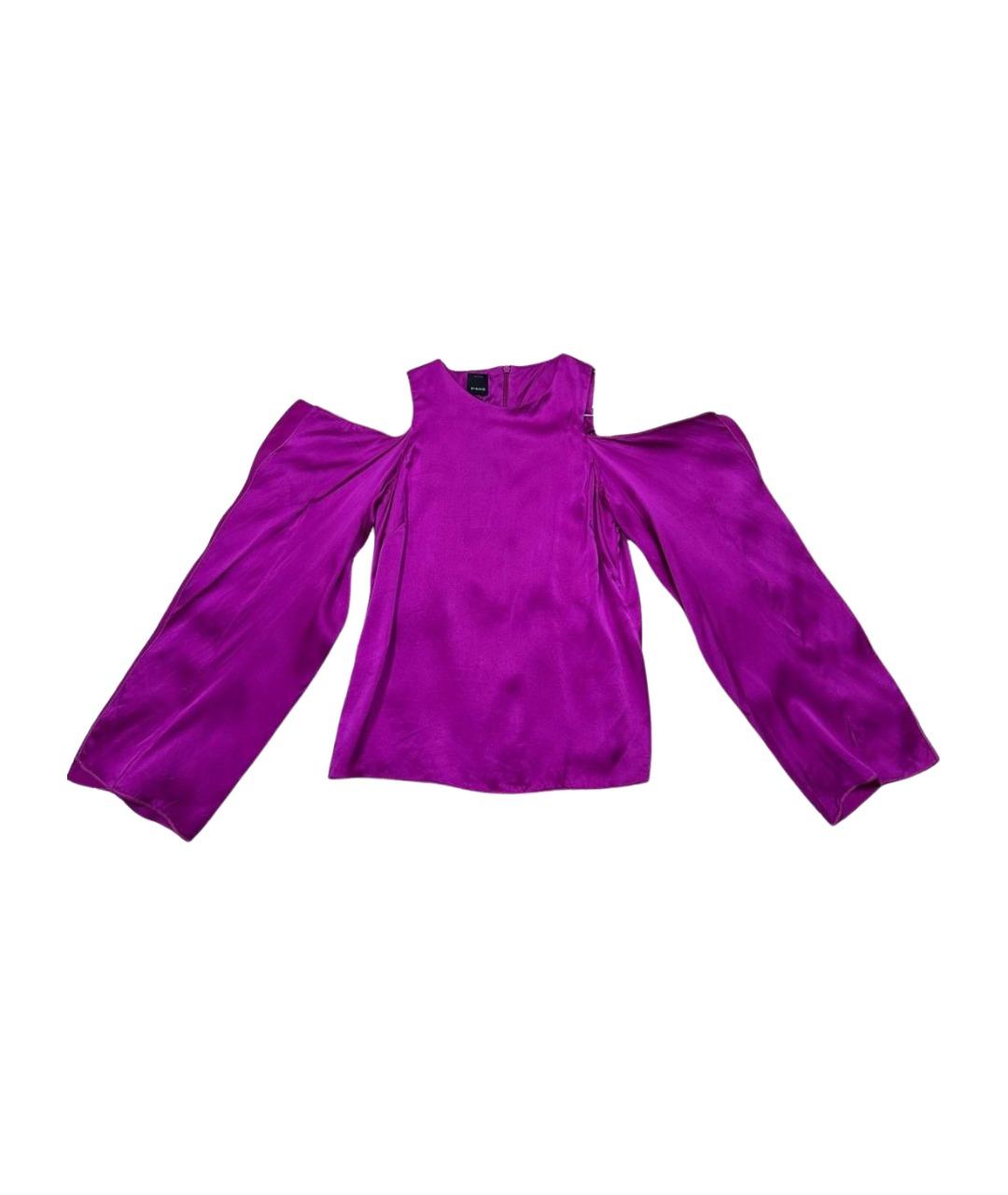 PINKO Фиолетовая шелковая блузы, фото 1