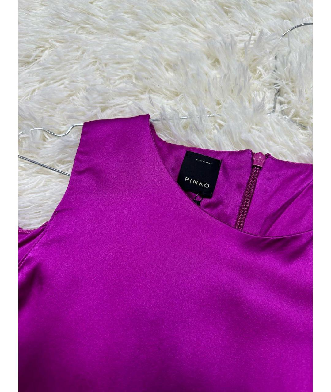 PINKO Фиолетовая шелковая блузы, фото 3