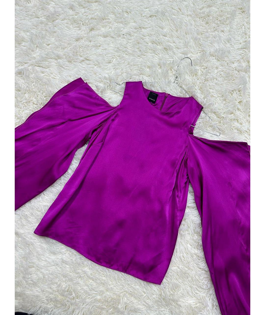 PINKO Фиолетовая шелковая блузы, фото 2