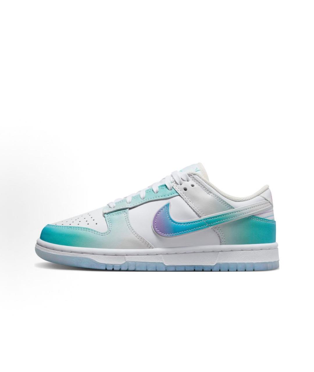 NIKE Бирюзовые кожаные кроссовки, фото 3