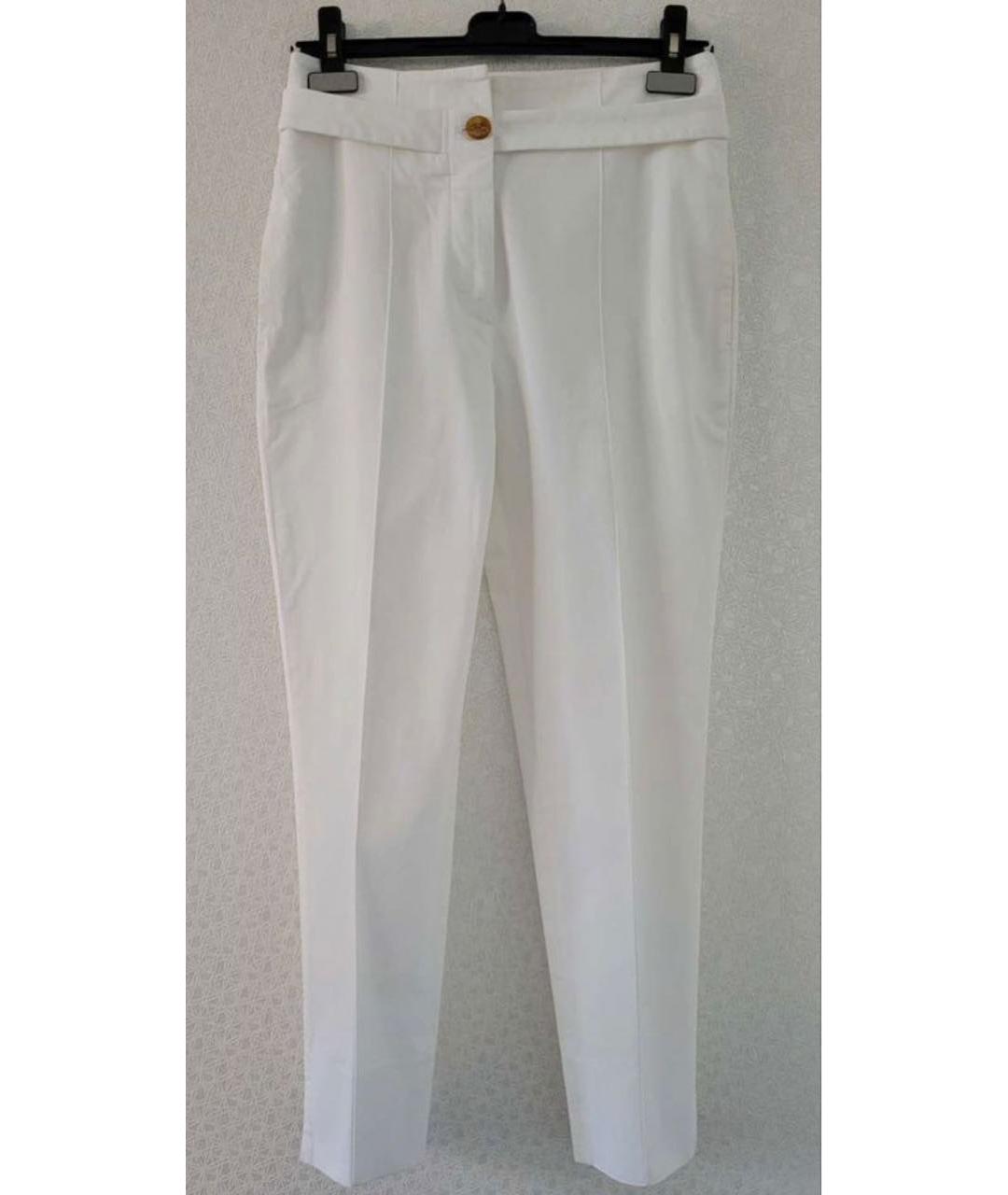 VIVIENNE WESTWOOD Белые хлопковые брюки узкие, фото 5