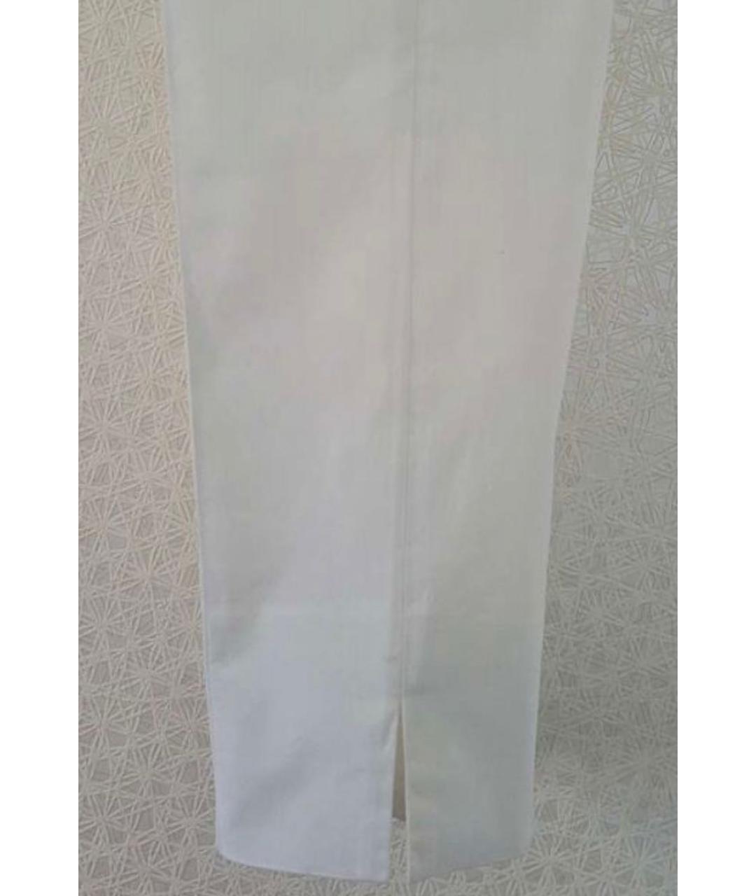 VIVIENNE WESTWOOD Белые хлопковые брюки узкие, фото 4