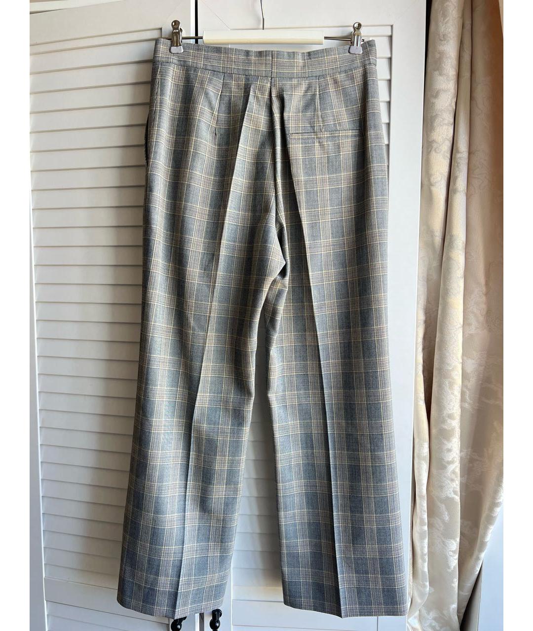 CELINE Бежевые шерстяные прямые брюки, фото 4