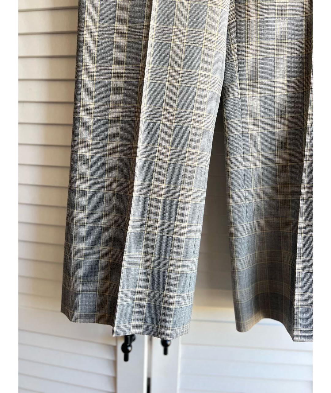 CELINE Бежевые шерстяные прямые брюки, фото 3