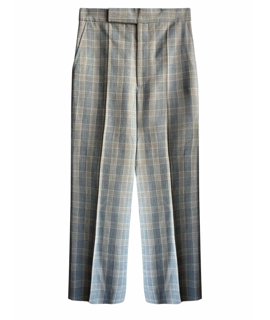 CELINE Бежевые шерстяные прямые брюки, фото 1