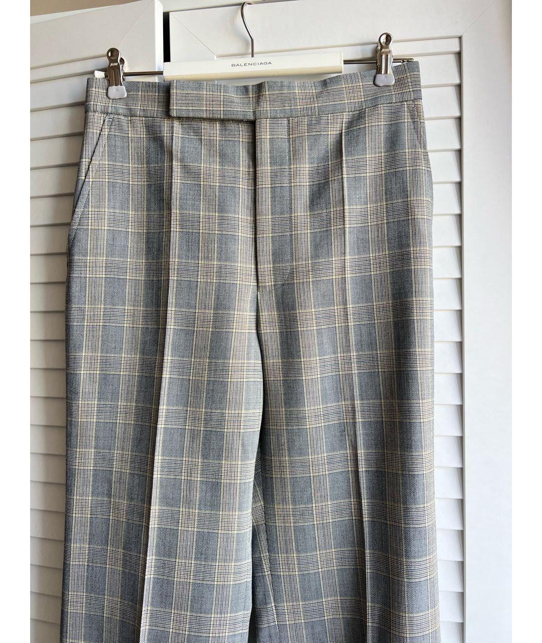 CELINE Бежевые шерстяные прямые брюки, фото 2