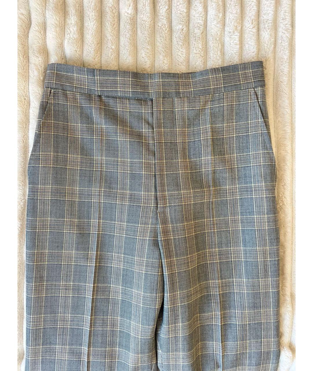 CELINE Бежевые шерстяные прямые брюки, фото 5