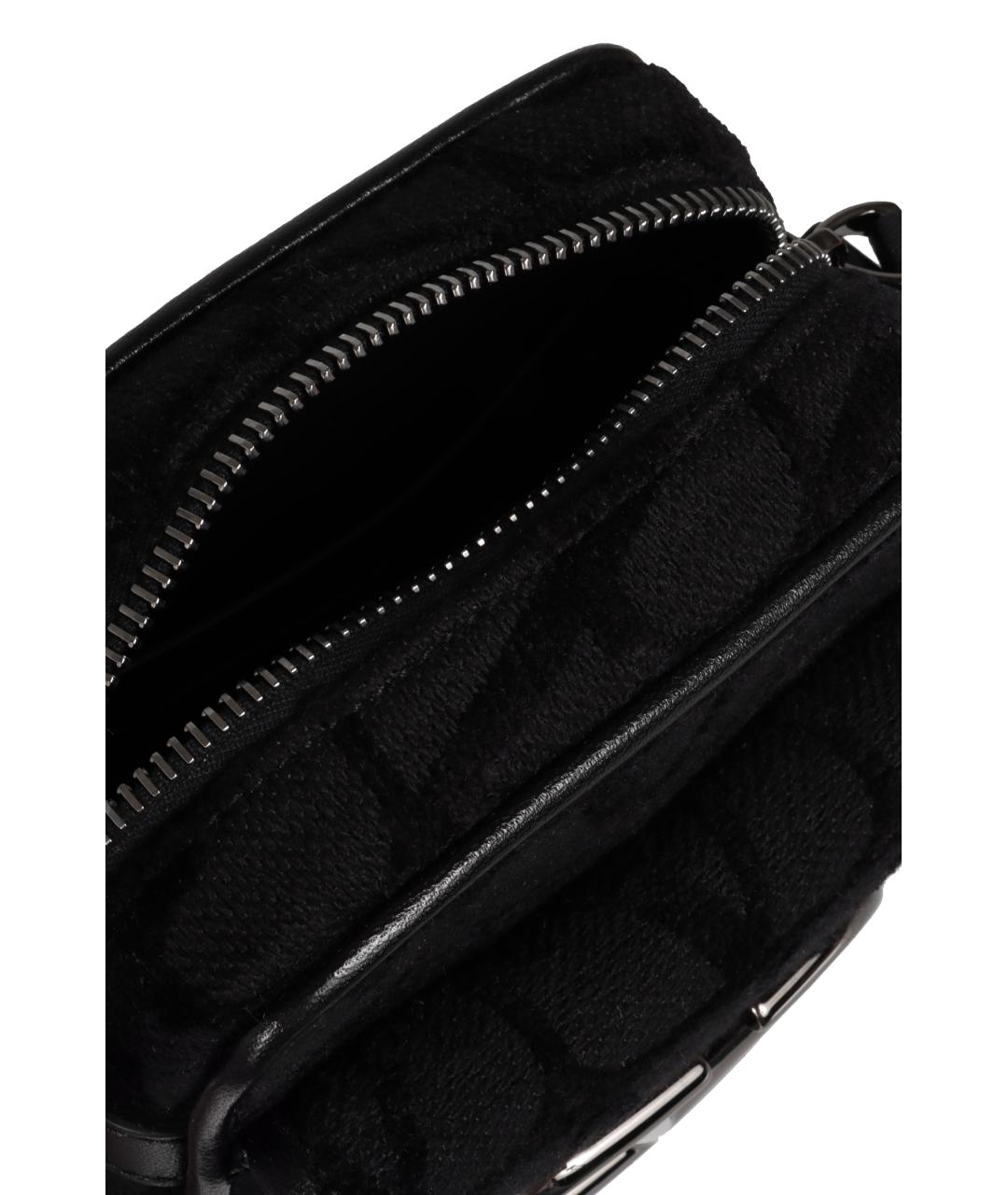 VALENTINO Черная синтетическая сумка на плечо, фото 6