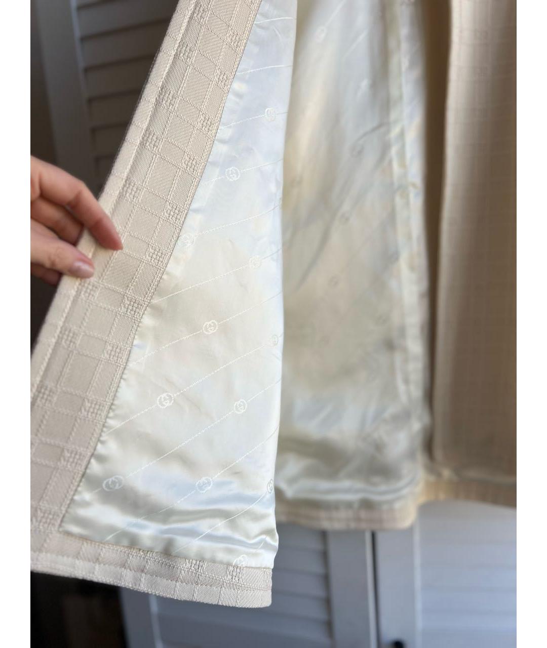 GUCCI Бежевое хлопковое пальто, фото 3