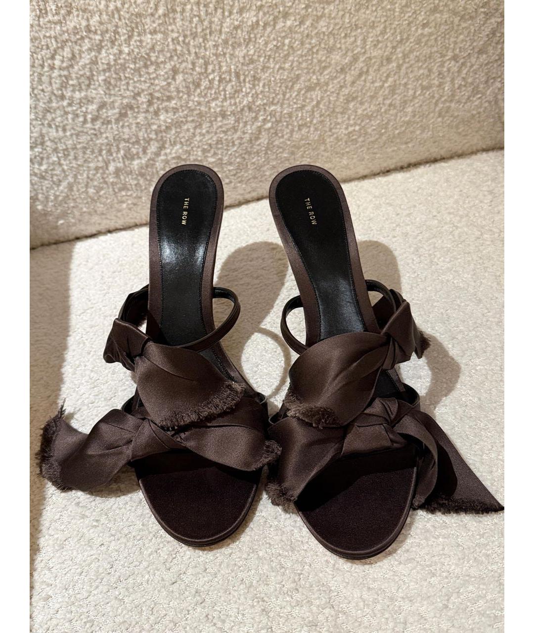 THE ROW Коричневые текстильные мюли, фото 2
