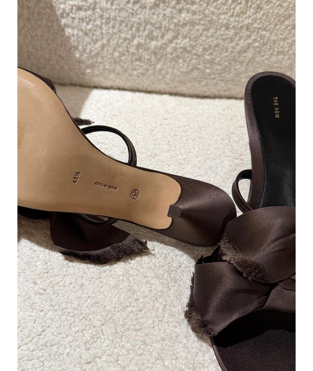 THE ROW Коричневые текстильные мюли, фото 4