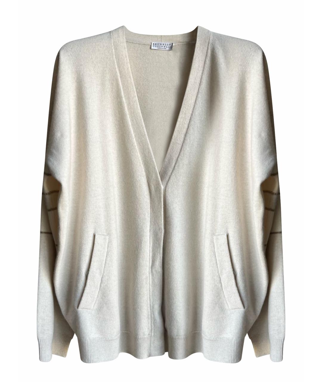 BRUNELLO CUCINELLI Бежевый кашемировый кардиган, фото 1