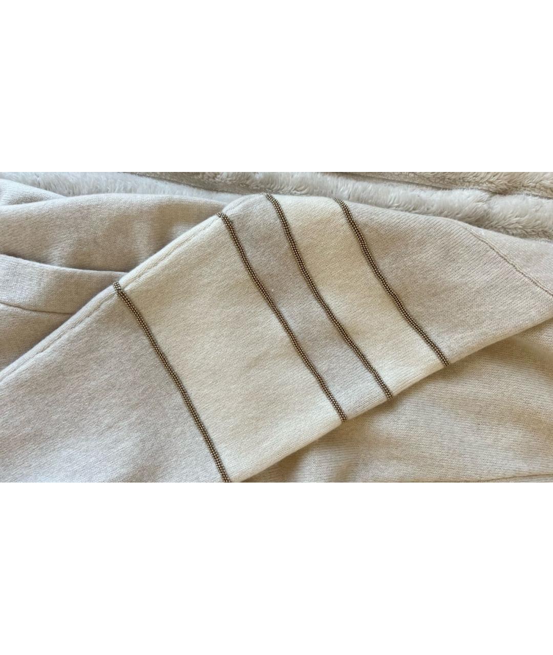 BRUNELLO CUCINELLI Бежевый кашемировый кардиган, фото 6