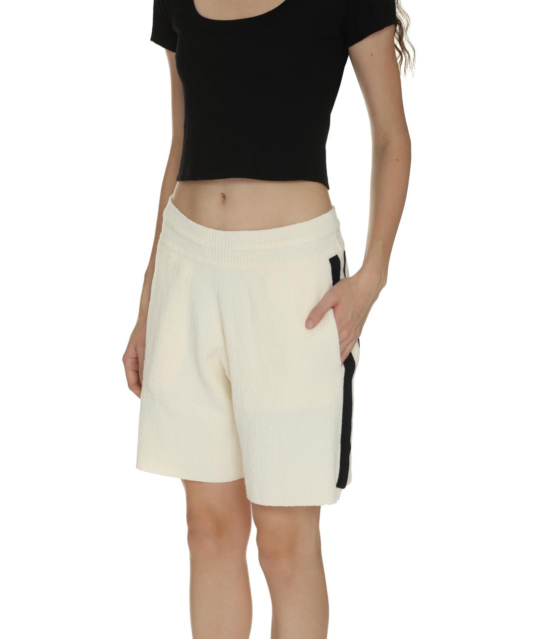 GOLDEN GOOSE DELUXE BRAND Белые хлопковые шорты, фото 6