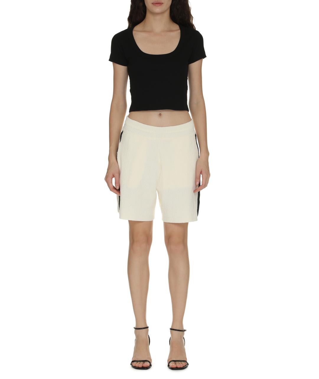 GOLDEN GOOSE DELUXE BRAND Белые хлопковые шорты, фото 4