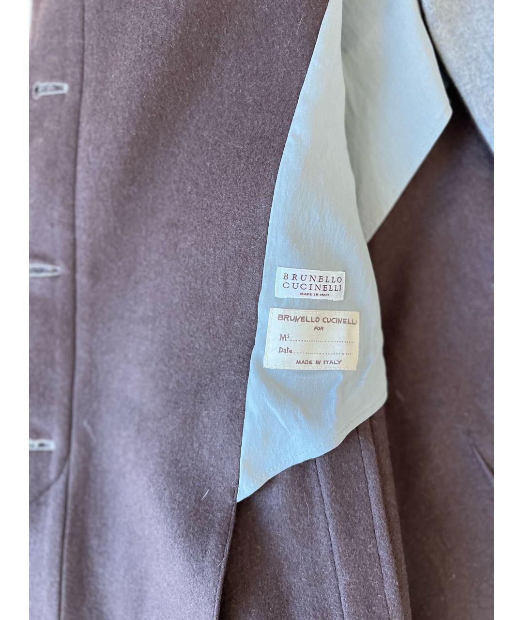 BRUNELLO CUCINELLI Серое кашемировое пальто, фото 8