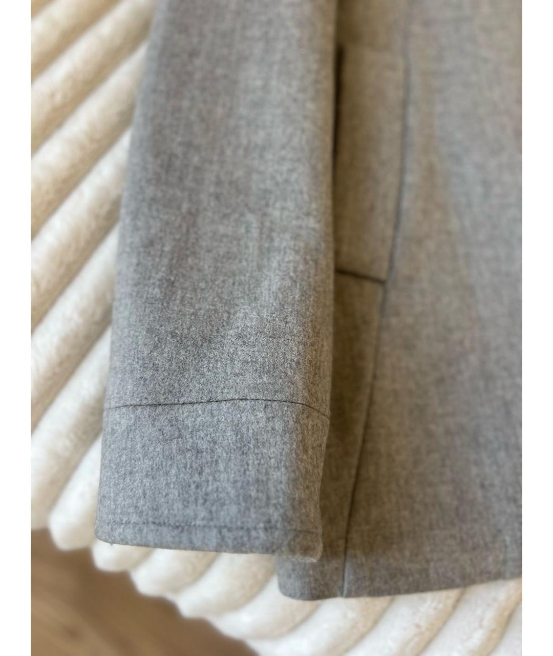 BRUNELLO CUCINELLI Серое кашемировое пальто, фото 5
