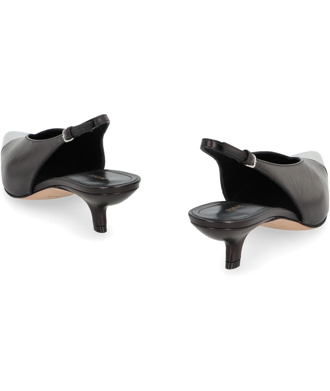 SPORTMAX Черные кожаные туфли, фото 4