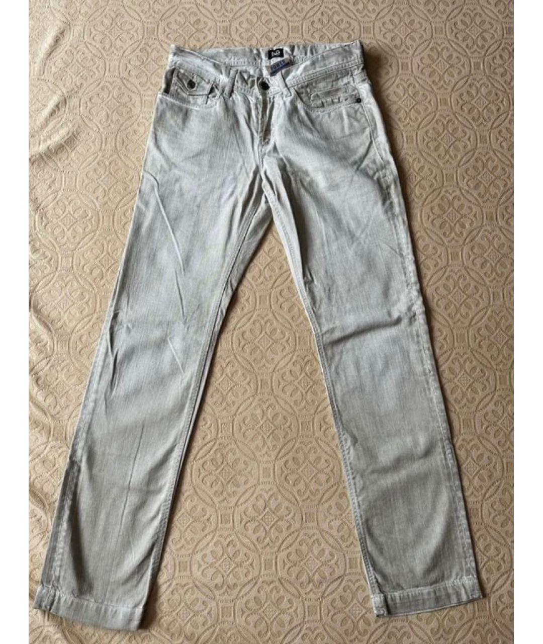 DOLCE&GABBANA Серые хлопковые джинсы скинни, фото 9