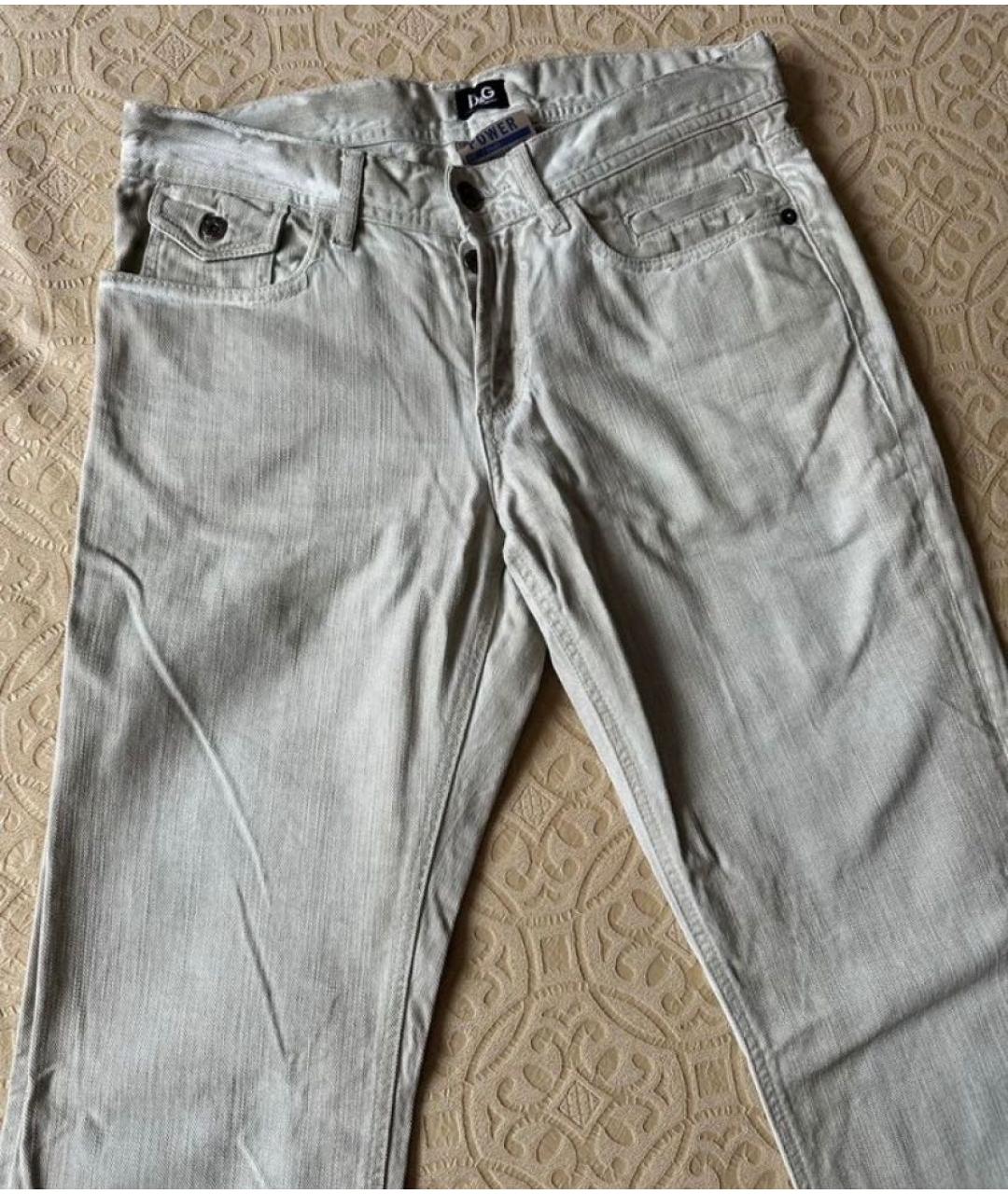 DOLCE&GABBANA Серые хлопковые джинсы скинни, фото 3