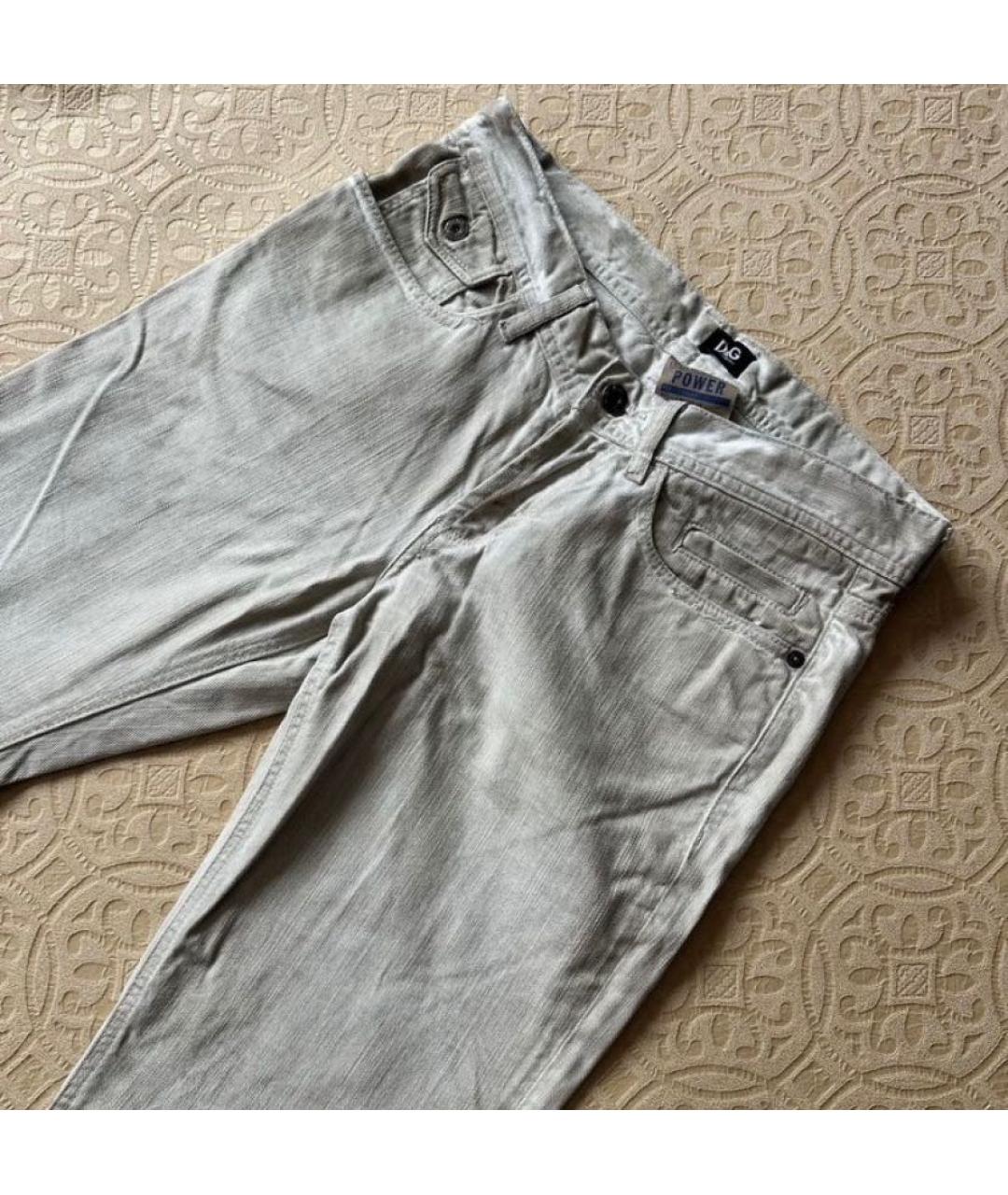 DOLCE&GABBANA Серые хлопковые джинсы скинни, фото 8