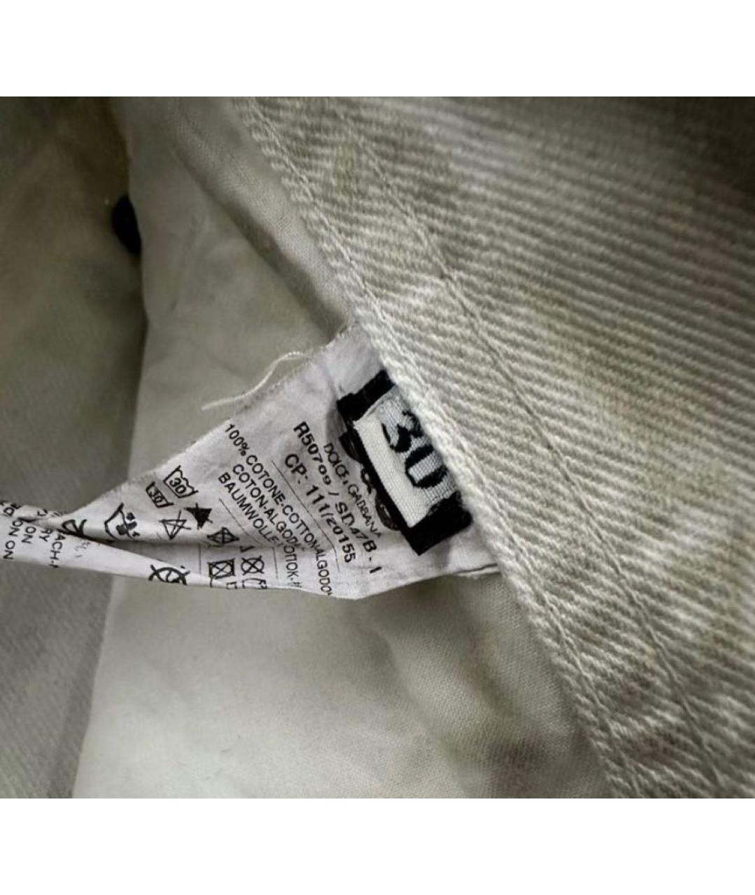 DOLCE&GABBANA Серые хлопковые джинсы скинни, фото 7