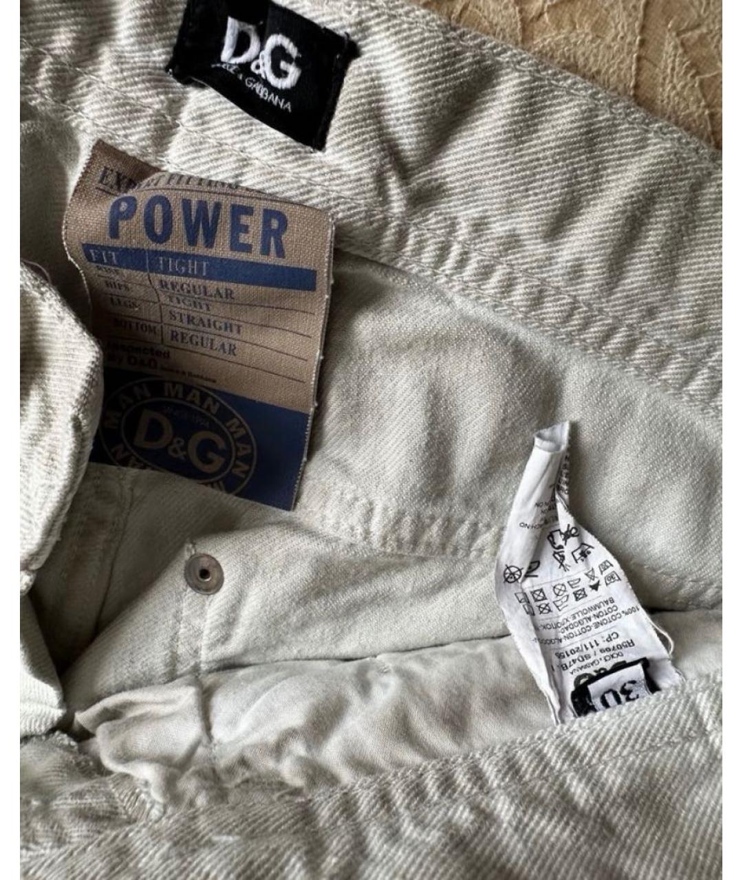 DOLCE&GABBANA Серые хлопковые джинсы скинни, фото 6