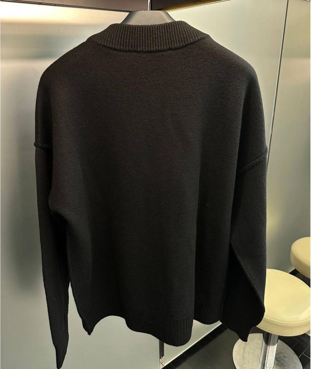 Ami Paris Черный шерстяной кардиган, фото 3