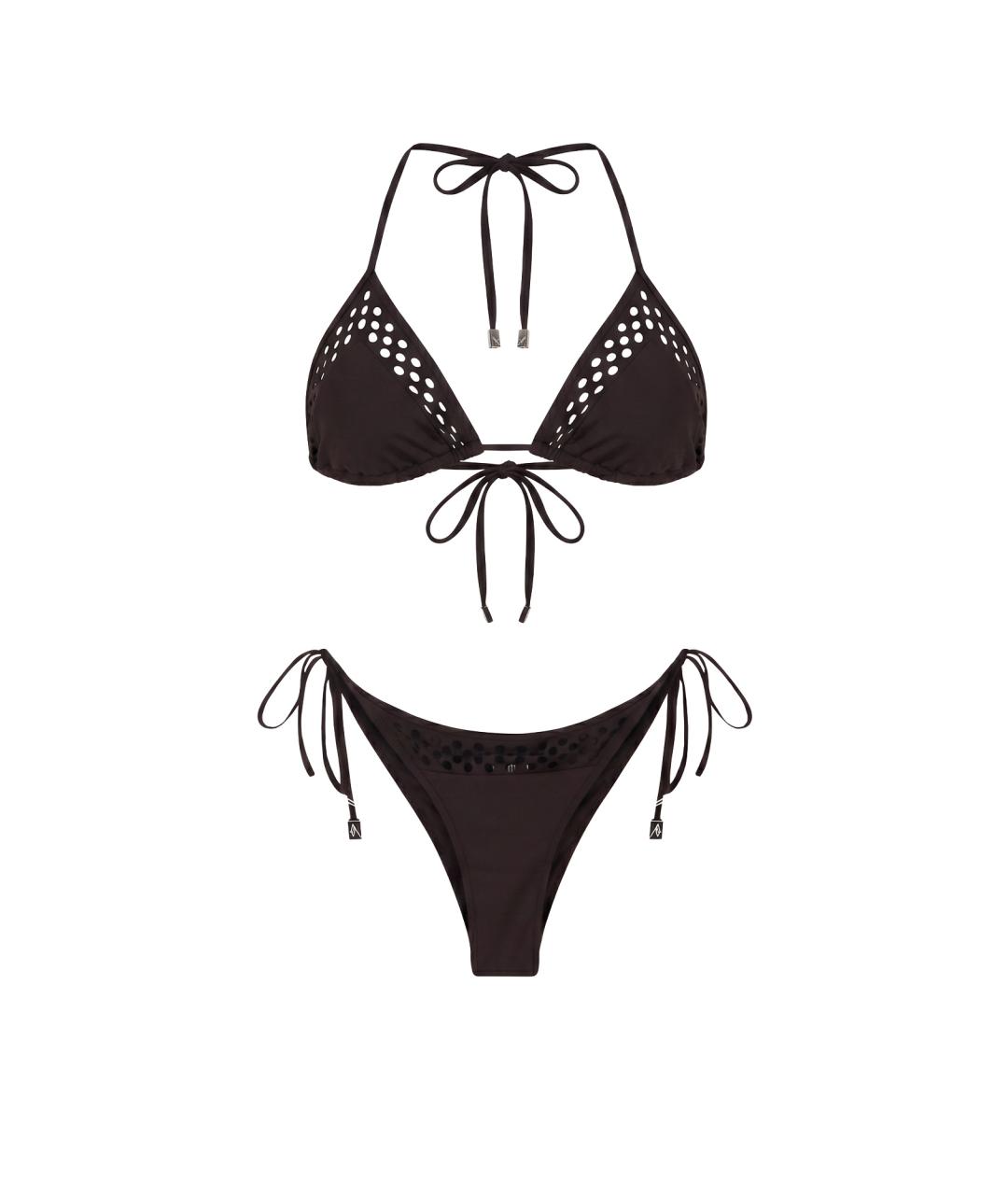 THE ATTICO Коричневый полиамидовый купальник, фото 1