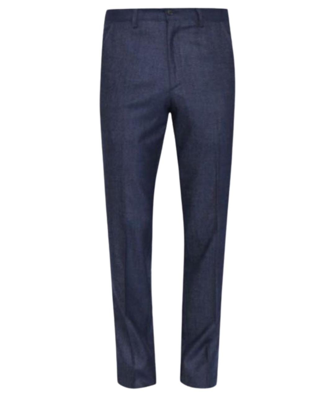 ISAIA Синие шерстяные повседневные брюки, фото 1