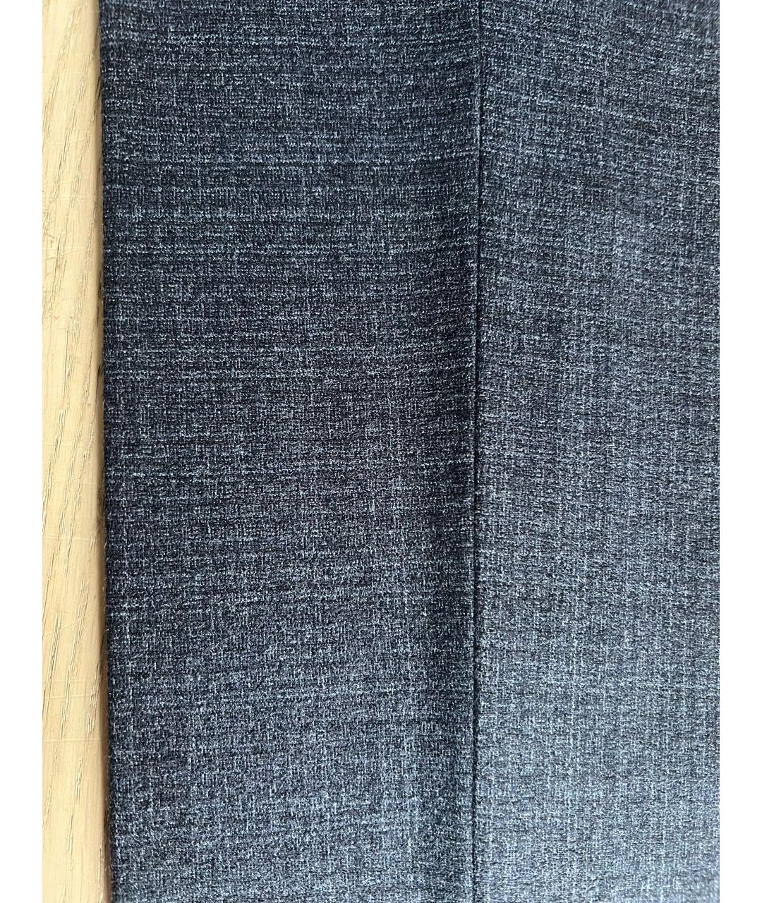 ISAIA Синие шерстяные повседневные брюки, фото 8