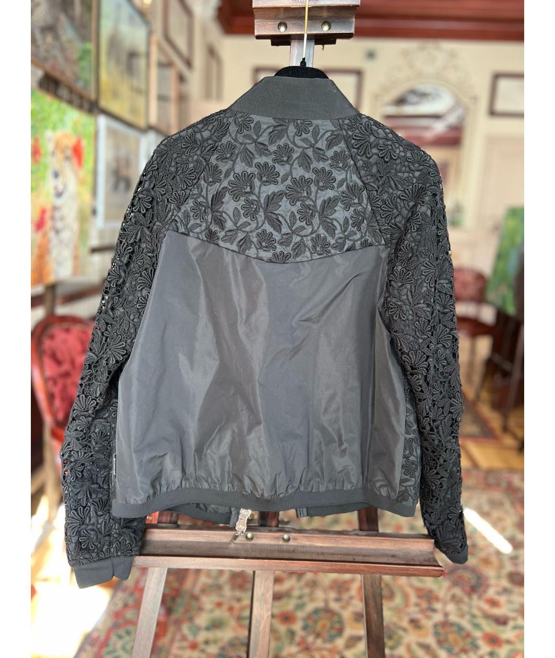 MONCLER Черная полиэстеровая куртка, фото 4