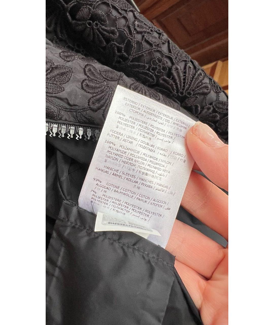 MONCLER Черная полиэстеровая куртка, фото 6