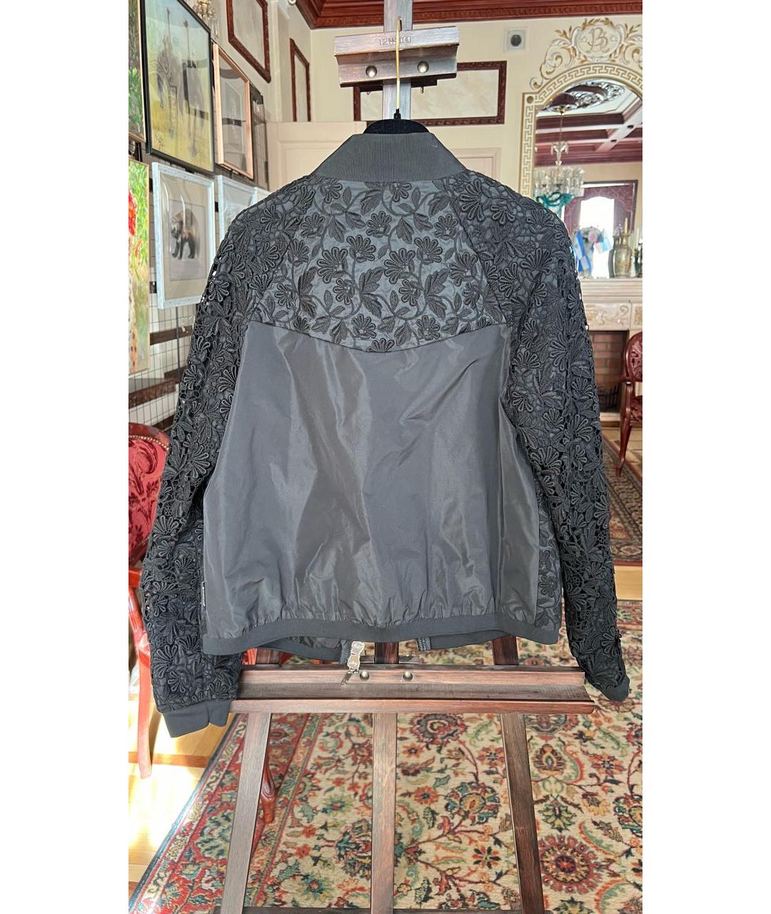 MONCLER Черная полиэстеровая куртка, фото 3