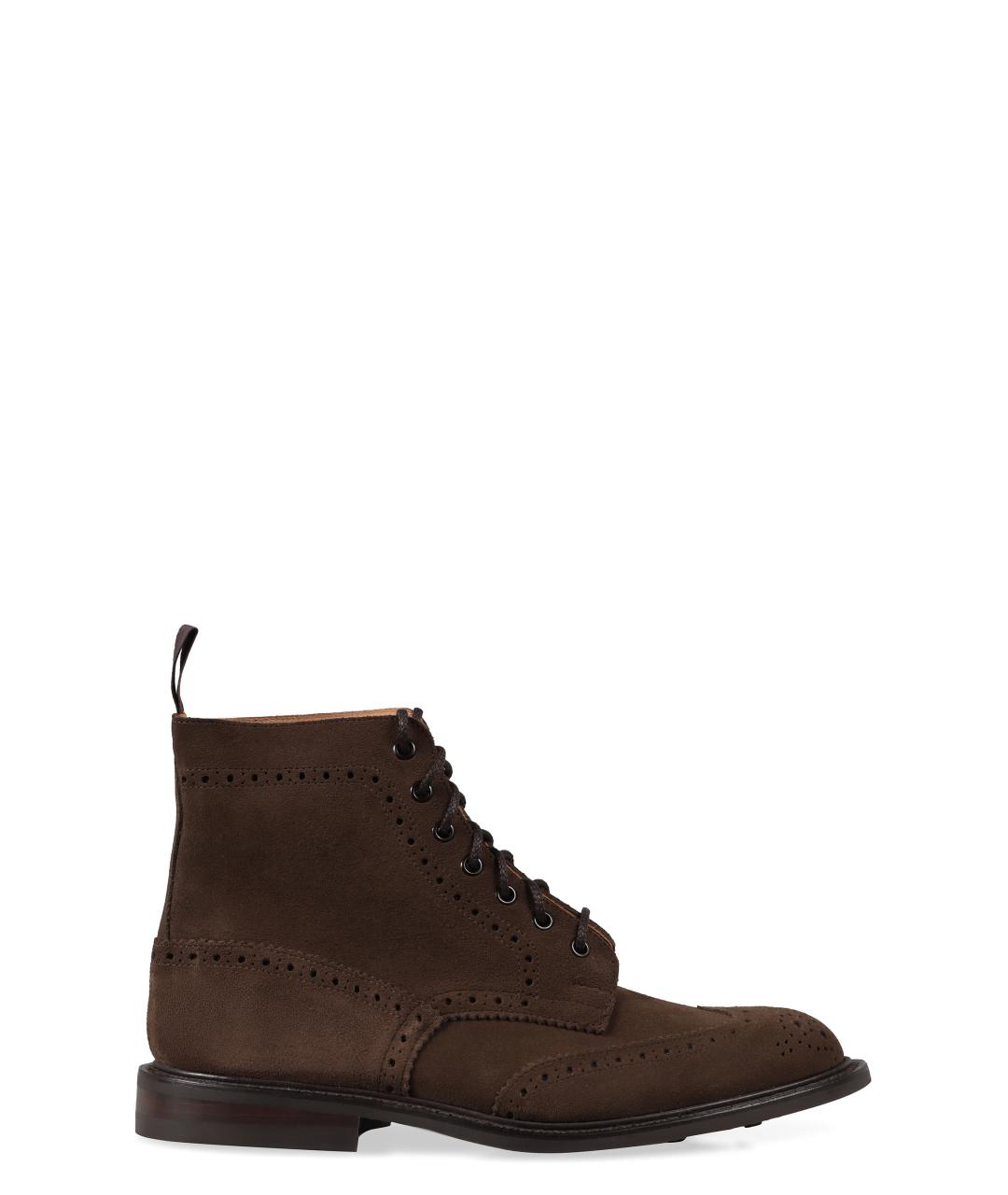 TRICKER'S Коричневые нубуковые высокие ботинки, фото 1