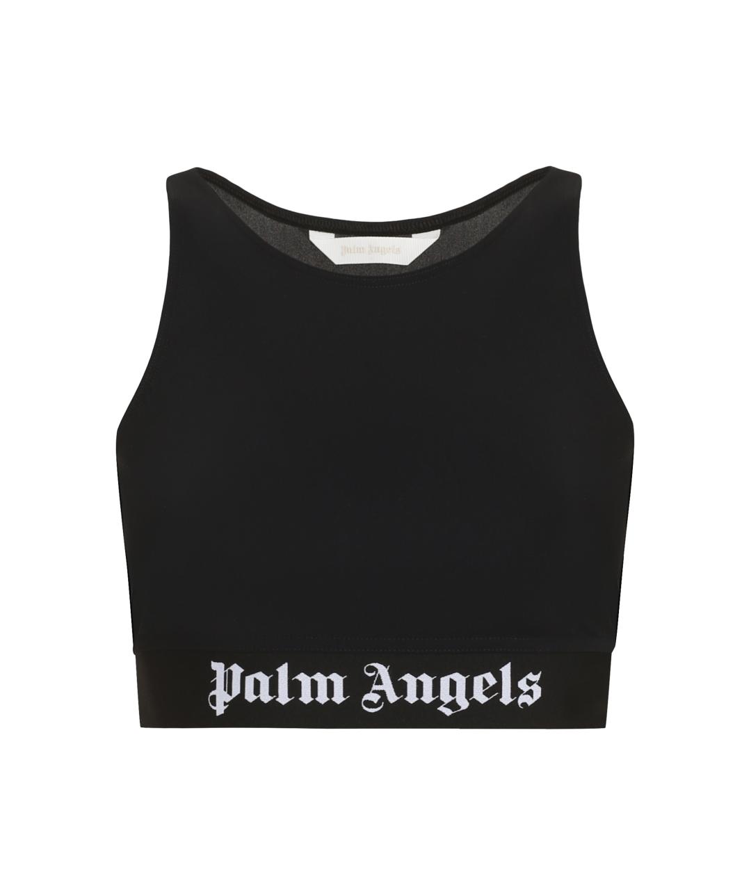 PALM ANGELS Черная полиамидовая майка, фото 1