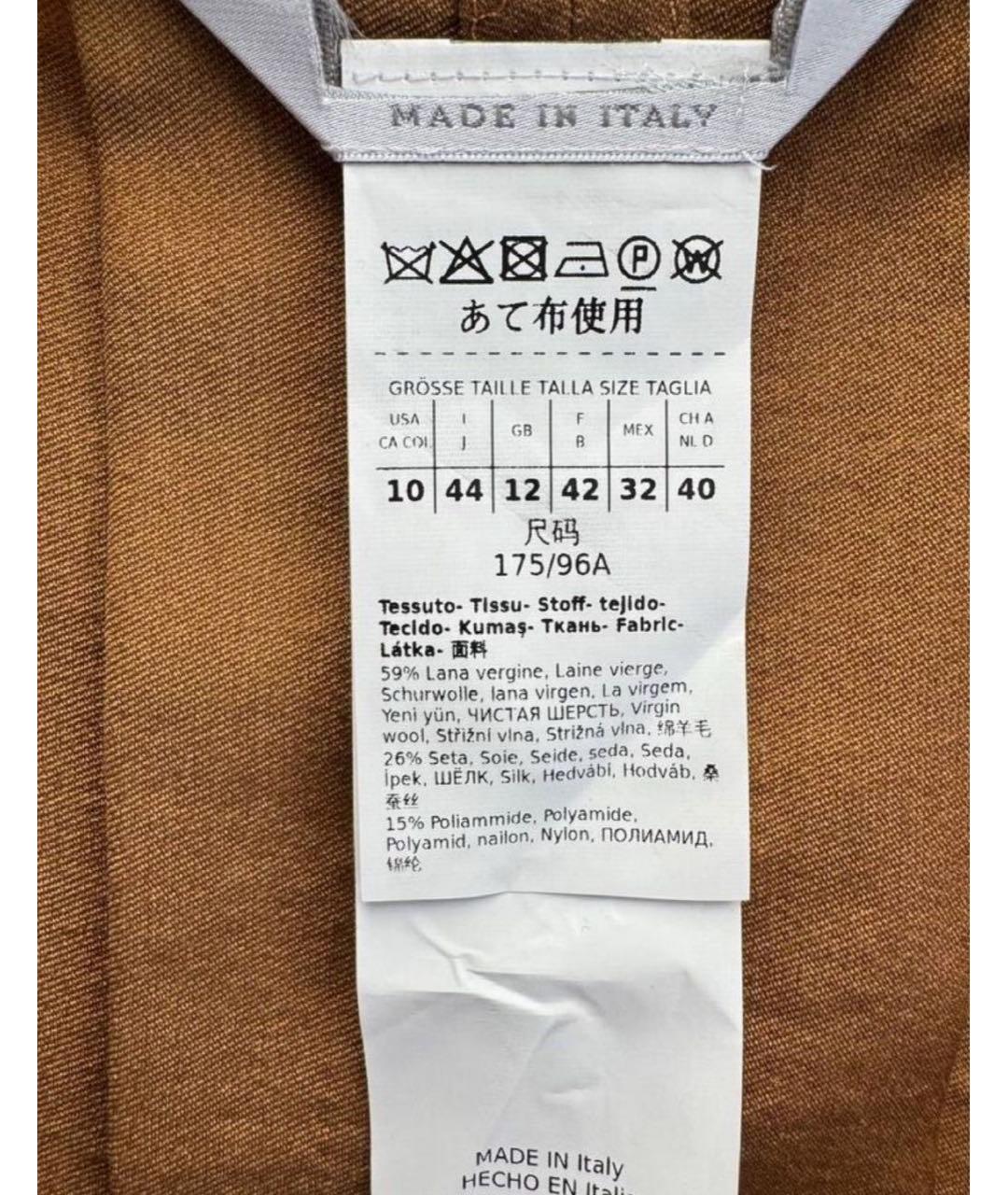 MAX MARA Коричневое шерстяное повседневное платье, фото 3