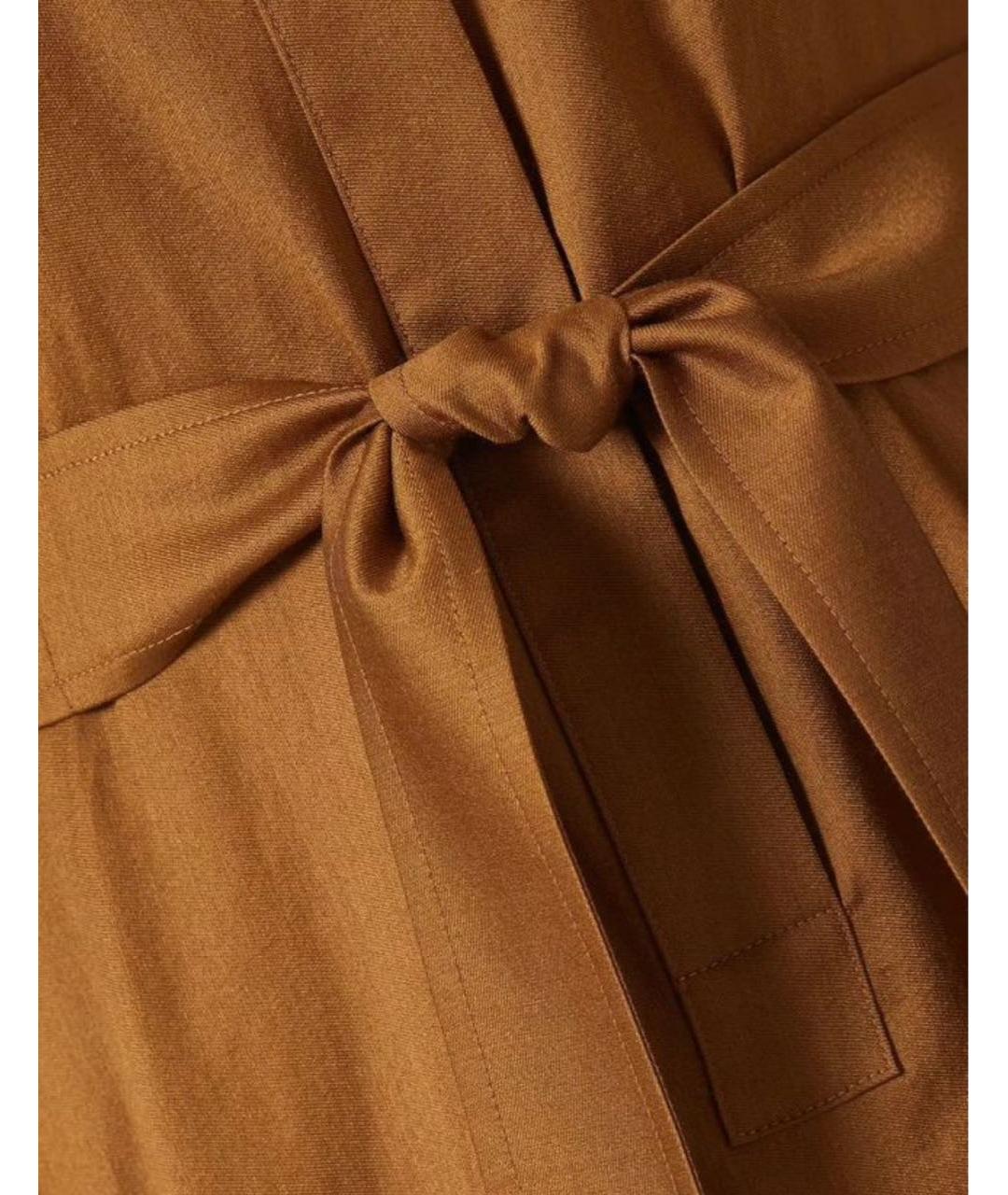 MAX MARA Коричневое шерстяное повседневное платье, фото 4