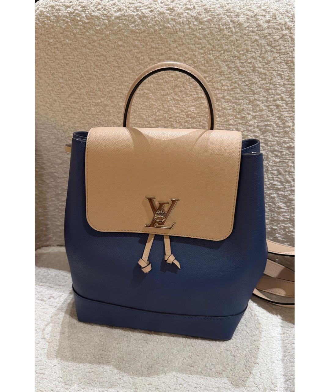 LOUIS VUITTON Синий кожаный рюкзак, фото 5