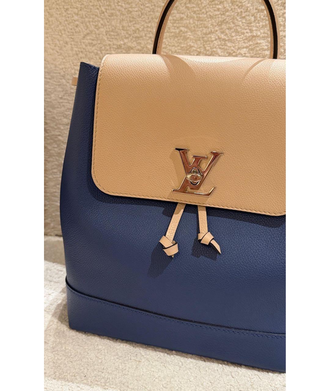 LOUIS VUITTON Синий кожаный рюкзак, фото 2