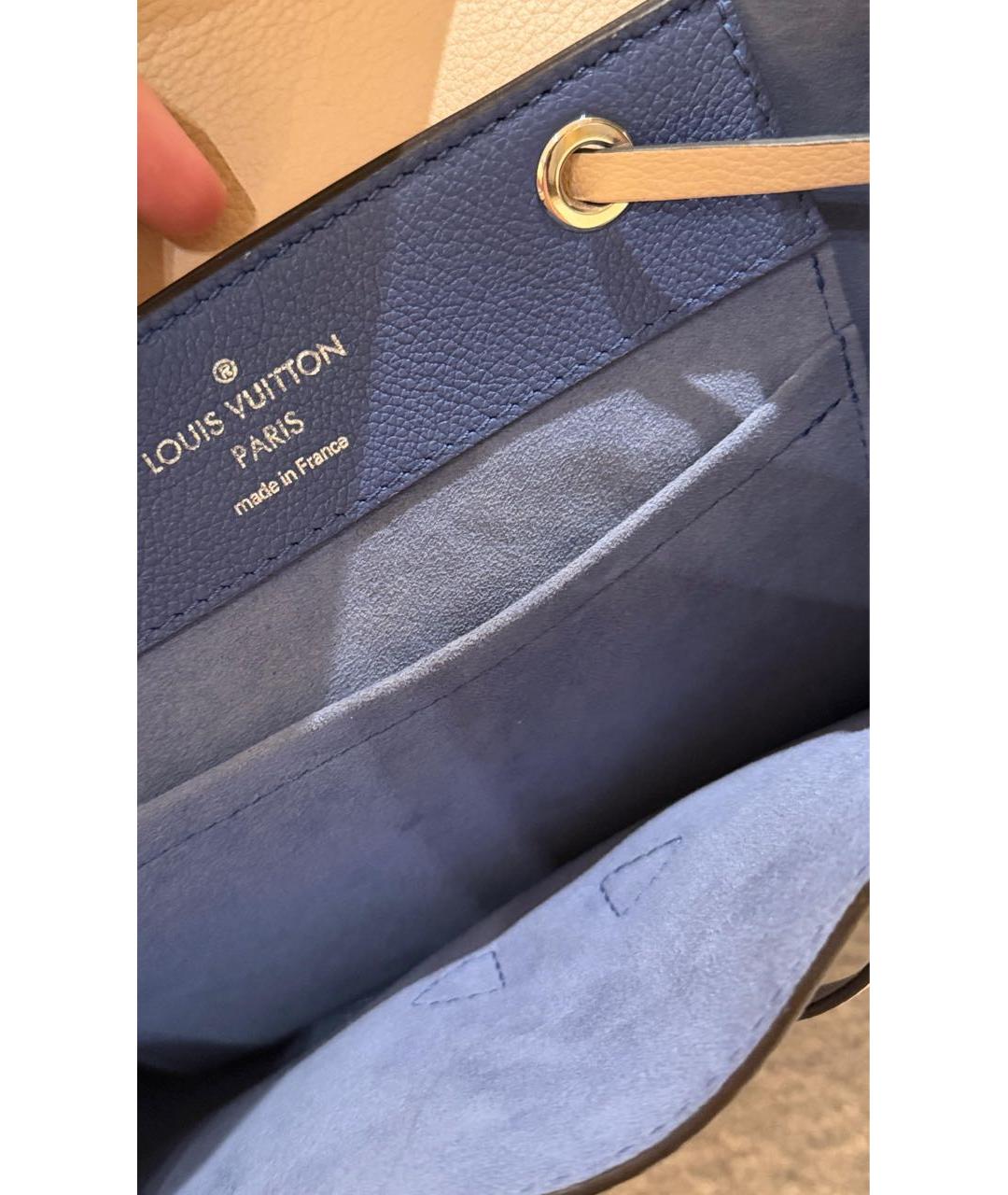 LOUIS VUITTON Синий кожаный рюкзак, фото 4