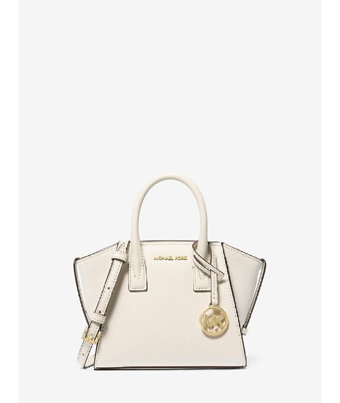 MICHAEL KORS Бежевая кожаная сумка с короткими ручками, фото 9