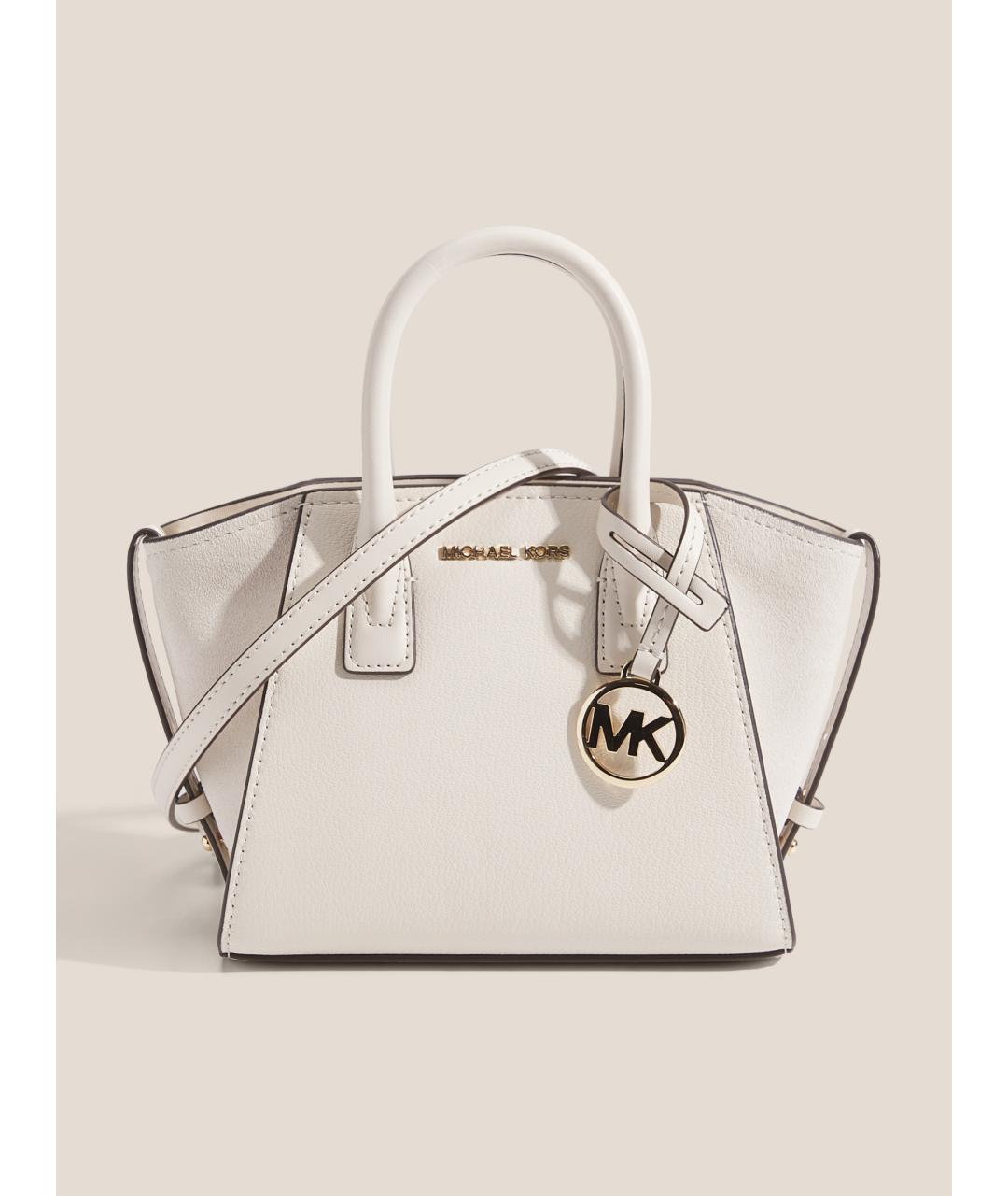 MICHAEL KORS Бежевая кожаная сумка с короткими ручками, фото 10