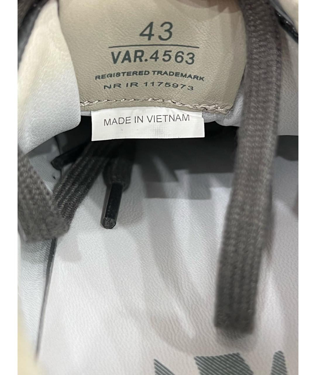 PREMIATA Антрацитовые замшевые низкие кроссовки / кеды, фото 4